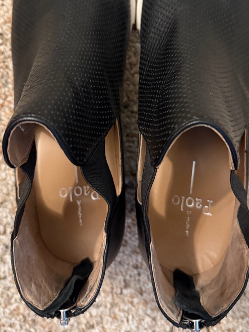 Women’s Black Perforated Slip-On Wedge Sneakers - Picture 3 of 6